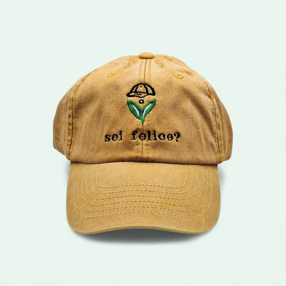 Cappellino personAle VINTAGE Domanda Scomoda: sei felice?