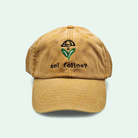 Cappellino personAle VINTAGE Domanda Scomoda: sei felice?